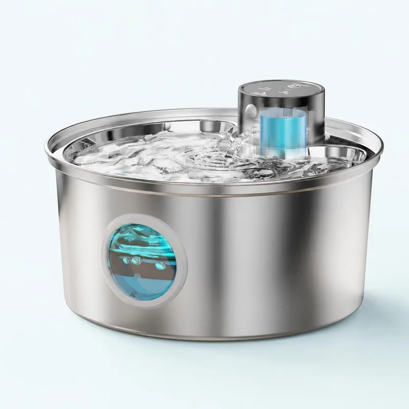 Fontaine à eau pour chat en inox 3,2 litres sans fil Miaqua, à batterie
